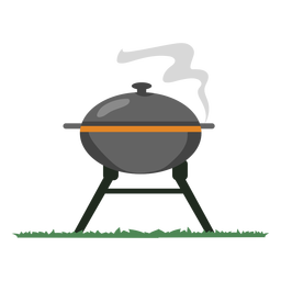 Gray smoke grill bbq