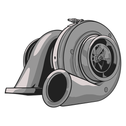 Gray turbo compressor illustration PNG Design