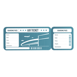 Boleto aéreo con tarjeta de embarque verde Transparent PNG