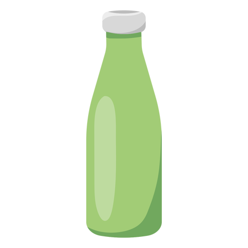 Grüne wiederverwendbare Flaschenillustration flach PNG-Design