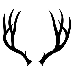 Gran silueta de asta de ciervo Diseño PNG