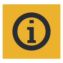 Signo de icono de información de letra i Diseño PNG