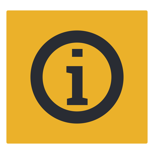 Letter i information icon sign PNG Design