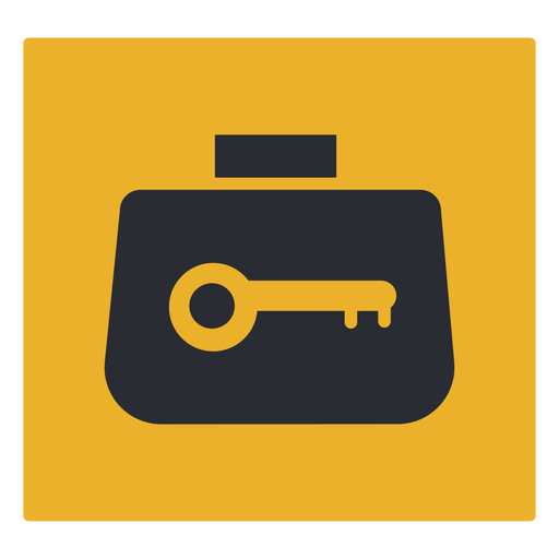 Luggage lock icon sign