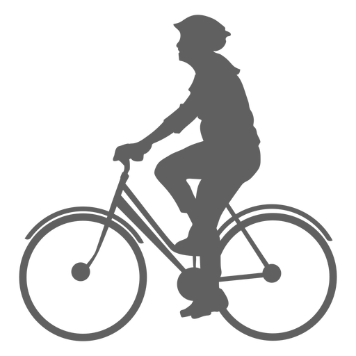 Male cyclist silhouette PNG Design