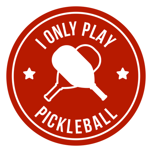 Spielen Sie nur Pickleball Paddle Round Badge PNG-Design