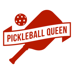 Paddle pickleball queen badge Transparent PNG