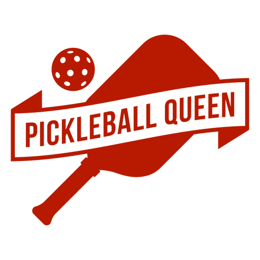 Paddle pickleball queen badge PNG Design