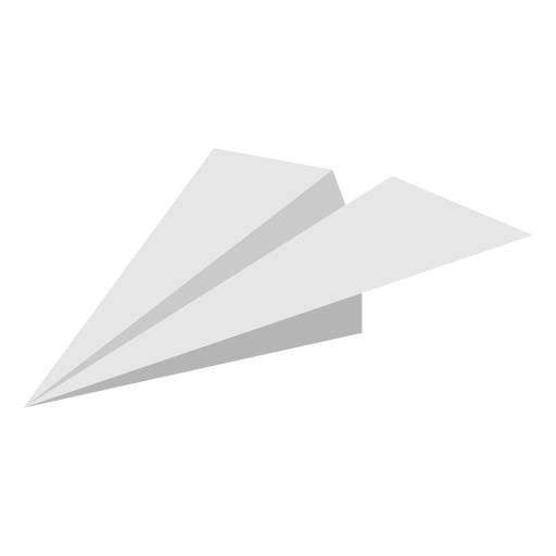 Avião de papel em ângulo reto Desenho PNG