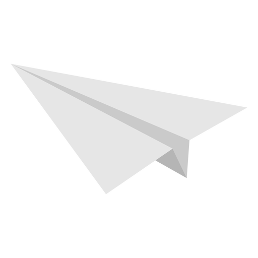 Papierflugzeug flach abgewinkelt PNG-Design
