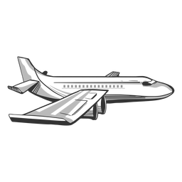 Perfil do avião de passageiros Desenho PNG Transparent PNG
