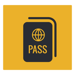 Orange Passport Icon Illustration Transparent Png Svg Vector File