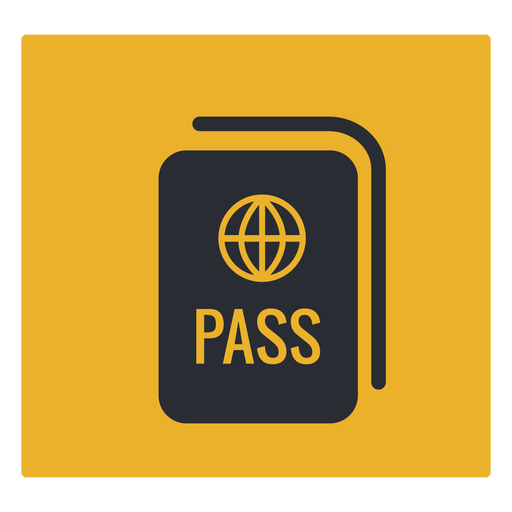 Signo de icono de pasaporte Diseño PNG