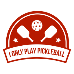 Pickleball Ball Paddel Banner Abzeichen PNG-Design