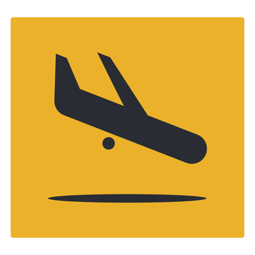 Plane arrival icon sign