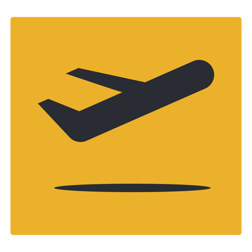 Sinal de ícone de partida de avião Desenho PNG
