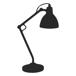 Lámpara de escritorio de lectura silueta Diseño PNG