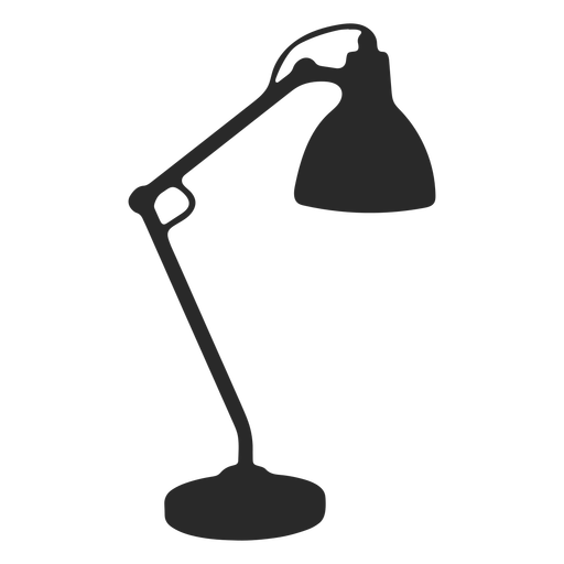 Schreibtischlampe Silhouette lesen PNG-Design