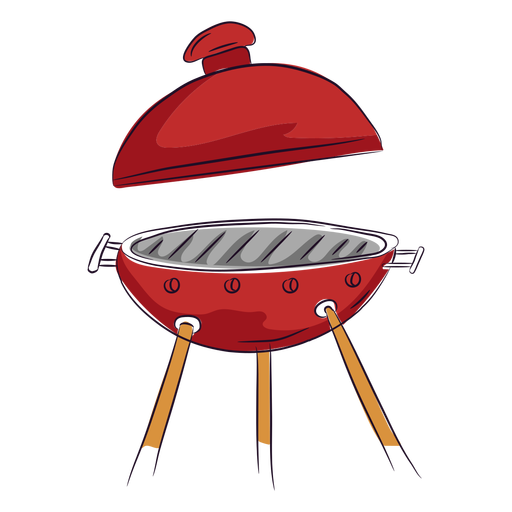Roter Grilldeckel offen PNG-Design