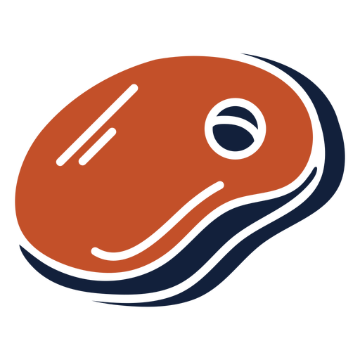 Ícone de bife duotônico vermelho azul plano Desenho PNG