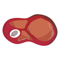Red steak flat symbol PNG Design Transparent PNG