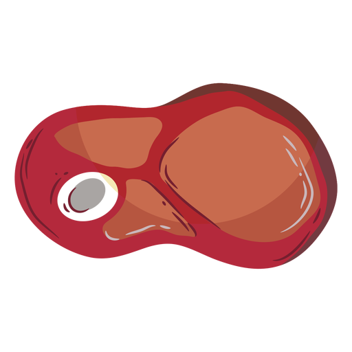 Símbolo plano de bife vermelho Desenho PNG