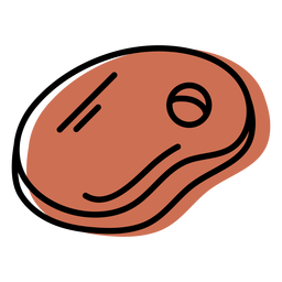 Icono de bistec rojo plano Diseño PNG