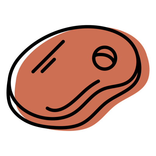 Red steak icon flat PNG Design