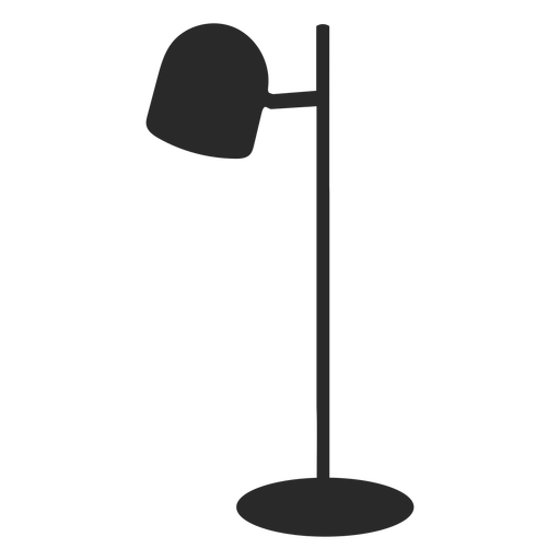Runde Schreibtischlampe Silhouette PNG-Design