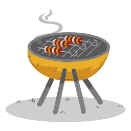 Espeto redondo churrasqueira Desenho PNG