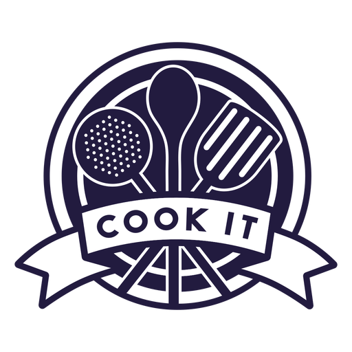 Spatula ladle cook it cooking badge PNG Design