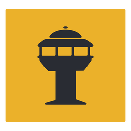 Traffic controll tower icon sign Traffic controll tower icon sign