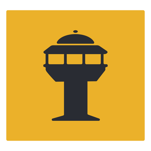 Traffic controll tower icon sign