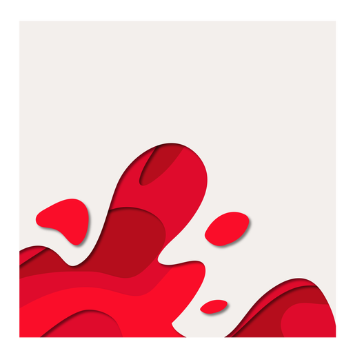 Onda abstracta papercut de sangre roja Diseño PNG