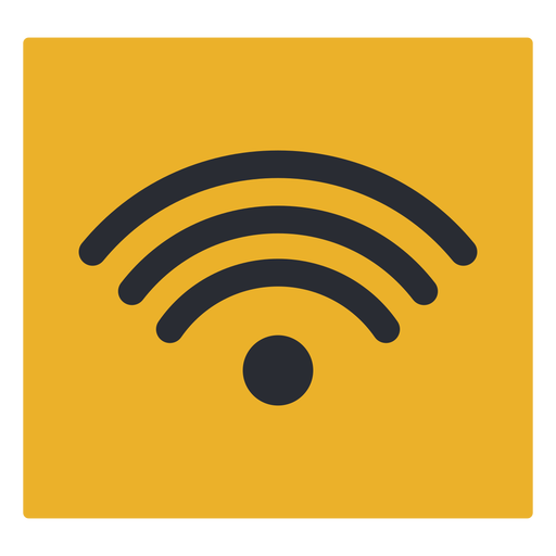 Sinal do ?cone do terminal de viagens do sinal wi-fi Wave Desenho PNG