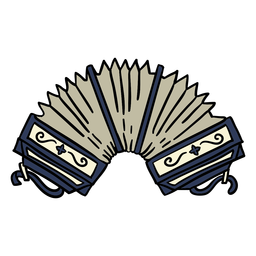 Bandônio uruguaio desenhado à mão Desenho PNG