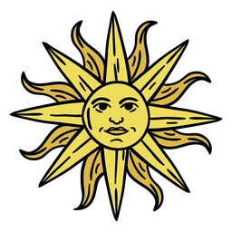 Uruguay Sun Art Hand Drawn PNG & SVG Design For T-Shirts