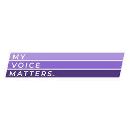 Dia das Mulheres minha voz importa letras Desenho PNG