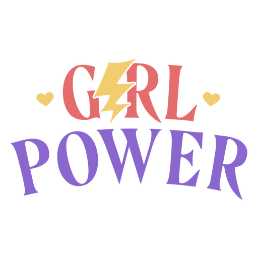 Womens Day Power Girl Schriftzug PNG-Design