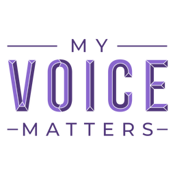 Womens Day Voice Matters Lettering Transparent PNG & SVG Vector