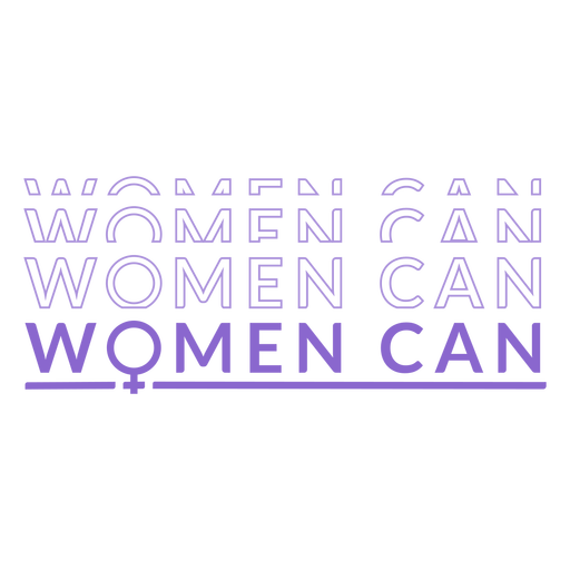 Womens day women can lettering PNG Design