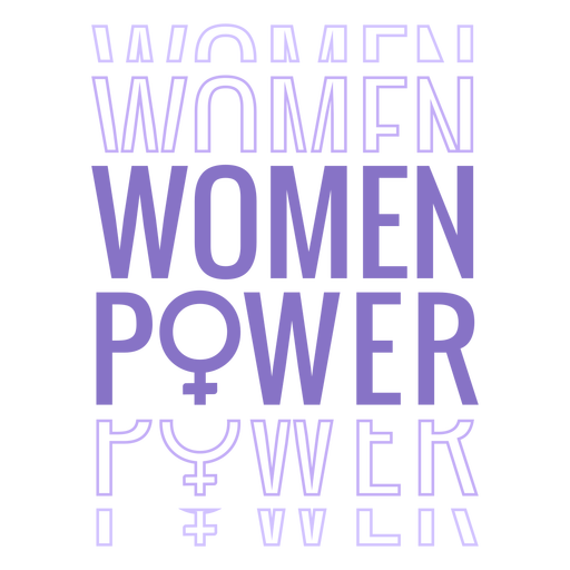 Womens Day Frauen Power Schriftzug PNG-Design