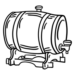 Hölzerner Bierfasshub PNG-Design