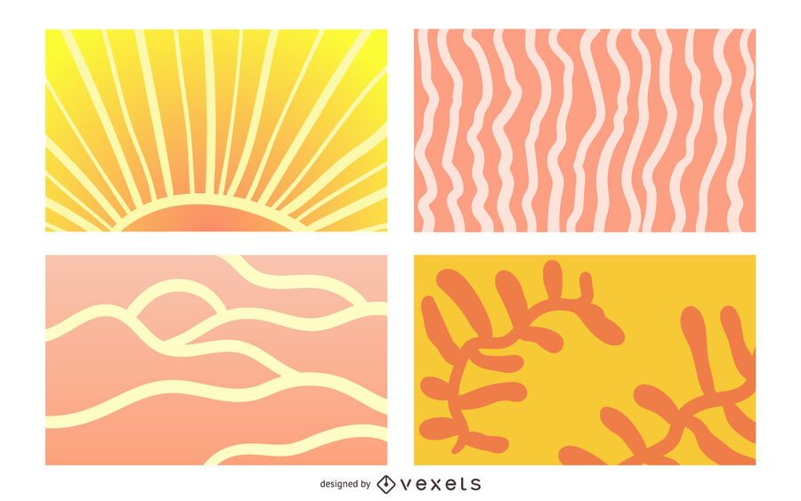 cute warm background set cute warm background set