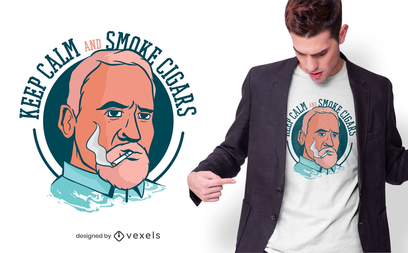 Design de camisetas Smoke Cigars