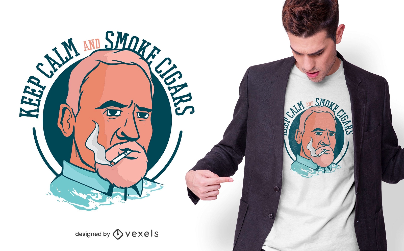Smoke Cigars T-shirt Design