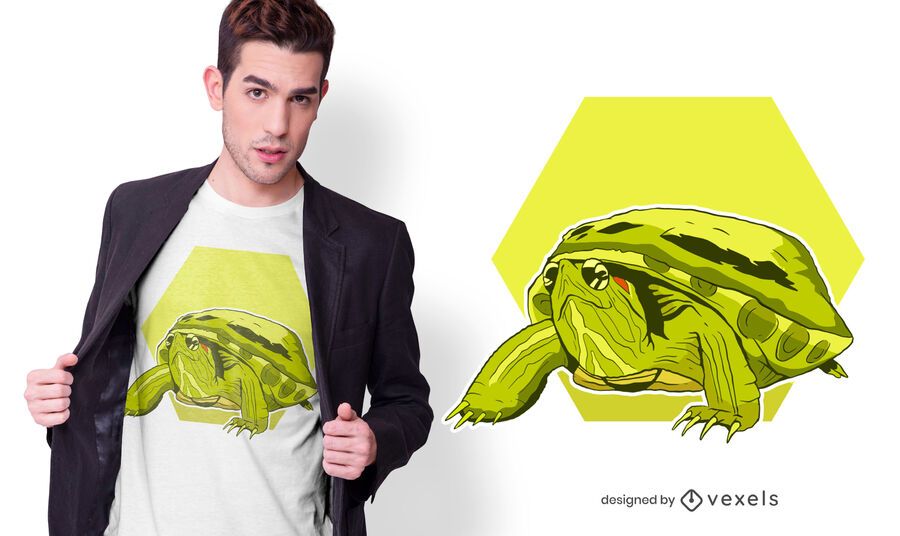 Red Ear Turtle T-shirt Design Red Ear Turtle T-shirt Design