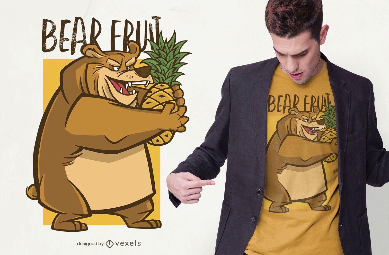 bear fruit design de camiseta