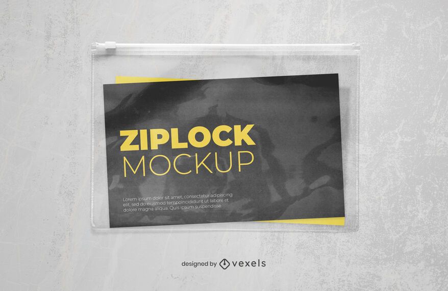 Download Plastic Ziplock Mockup Design - PSD Mockup Download