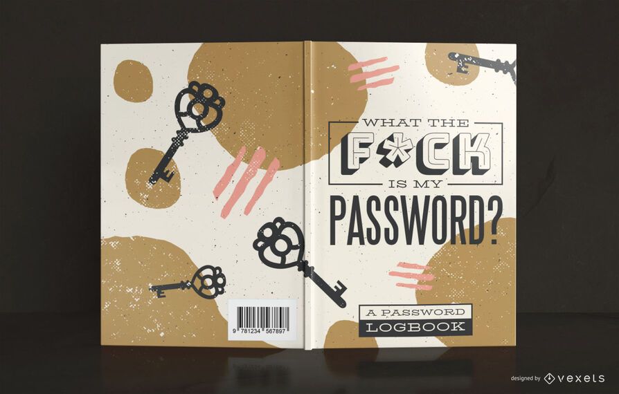 Password Logbook Book Cover Design Password Logbook Book Cover Design